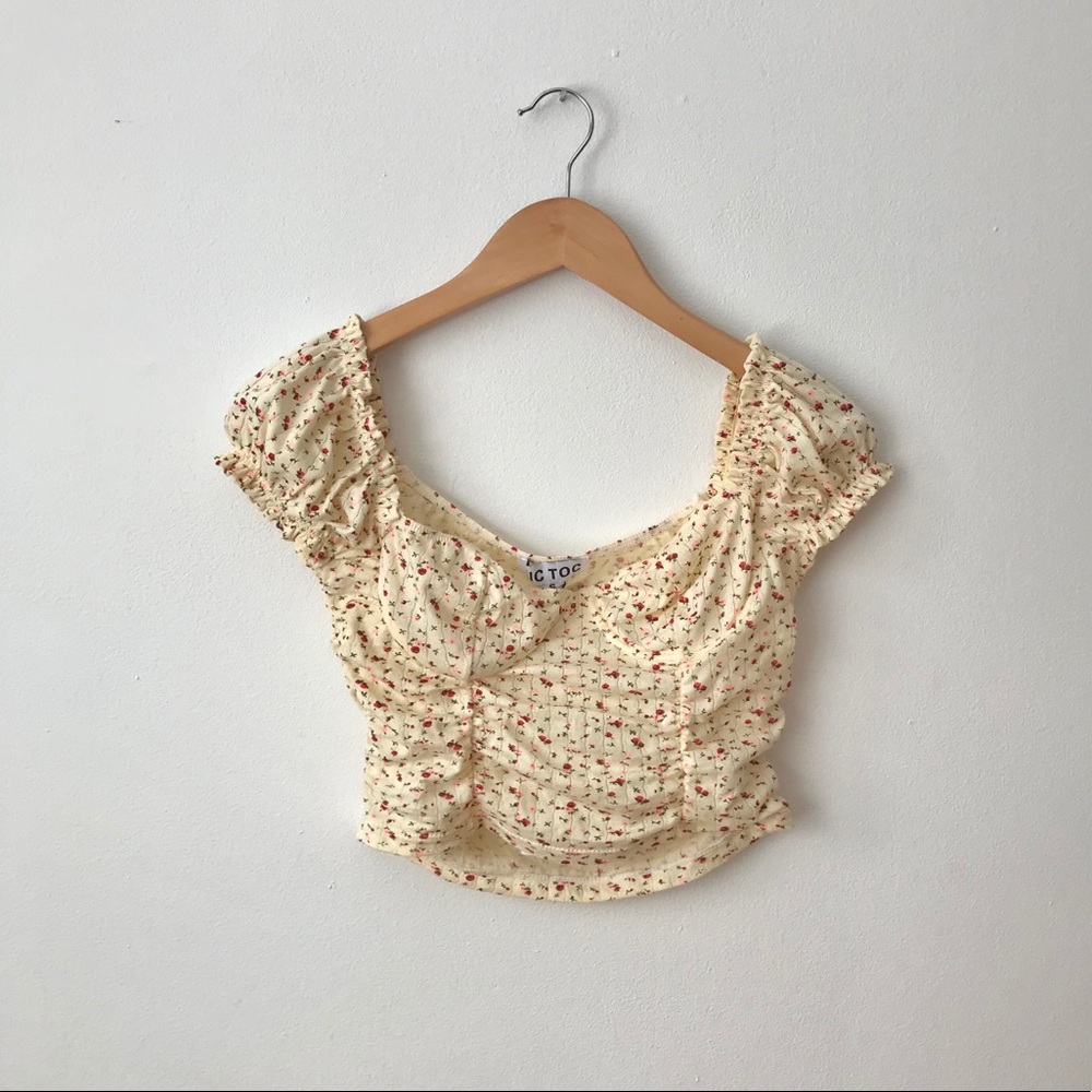 NWT TOBI Floral crop top bustier - Picture 5 of 7